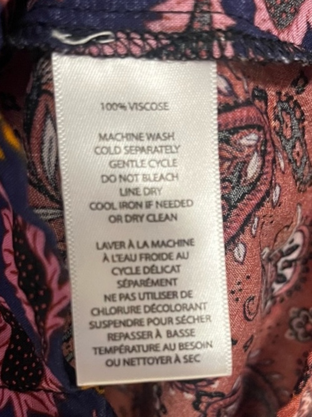 BEACHLUNCHLOUNGE Mixed Print Boho Blouse Snakeskin Paisley Floral Size L - Picture 8 of 10